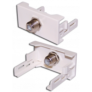 22.5x45 Mosaic insert with F-81 RF-adapter, white